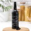 Бутылка для масла 750 мл с затычкой декор- Black Marble мод.151146-123 (Турция)