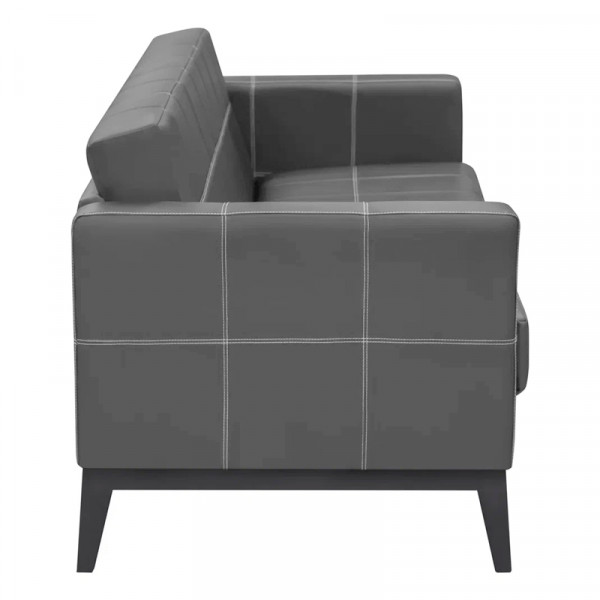 Диван "Орион" 3 (кзамPU/гоб.stock) серый Диван "Орион" 3 (кзамPU/гоб.stock) серый