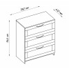 Комод с тремя ящиками "Сириус" белый