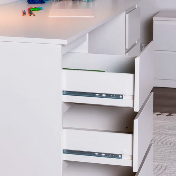 Стол письменный с ящиками "Кастор" белый Стол письменный с ящиками "Кастор" белый