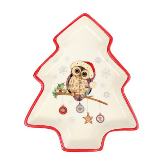 Блюдо 19х14.8 см ф.елочка ZFC248-51 Owl Christmas