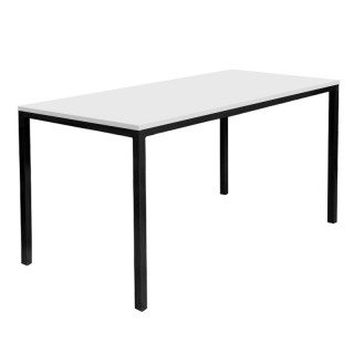 Стол прямой каркас тр.40*40 (1600х800 столешница 16 мм) Белый