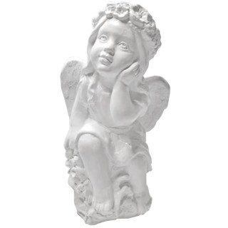 арт.359 Изделие из гипса "Ангел задумчивый" (360*240мм)