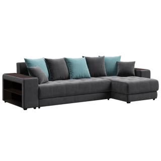 Диван ДУБАЙ 3.0 угол (MONOLIT Серый, MONOLIT Aqua NEW) Диван ДУБАЙ 3.0 угол (MONOLIT Серый, MONOLIT Aqua NEW)