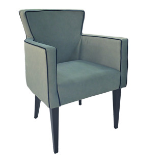 Кресло "Нико" с кантом (гобелен зелёный+кантик чёрный)