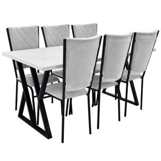 Комплект мебели "Конго+Чили" 1600*800 (бетон светлый+светло-серый Ultra dove)