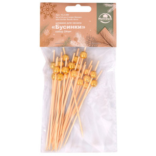 Шпажки для канапе "Бусинки". Набор 24 шт. VL2-284