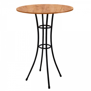 Стол "Бистро Z" (D-800 столешница 16 мм цв.Люкс) Дуб крафт золотой