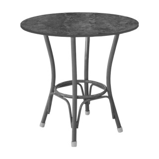 Стол Лавр (D-800 столешница 16 мм цв.Люкс) Бетон тёмный