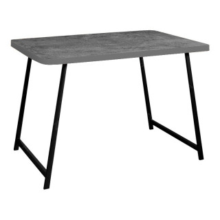 Стол "Арзу" 1200х800 (столешница F, закругл.углы, цв.Люкс) Бетон тёмный