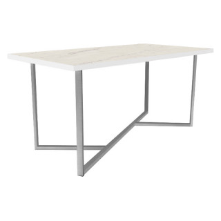 Стол "Джаспер" 1600х800 (столешница F цв.Люкс) Мрамор светлый Стол "Джаспер" 1600х800 (столешница F цв.Люкс) Мрамор светлый