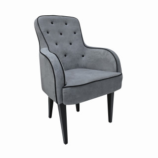 Кресло Фрида (кзам PU/гоб.stock  (мет.ножки)) гобелен 14 Steel JW3162