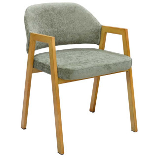 Стул "Астра" (эф.дерева цв.Орех; св. зелёный (Memory laurel))