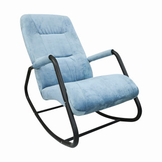 Кресло-качалка Эсма цв.каркас (кзам PU) синий (Bellezza navy)