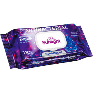 Влажные салфетки SUNLIGHT Antibacterial Blue 120 шт