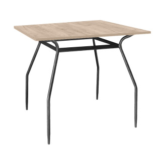 Стол S-образн.каркас (800*800 столешница 16 мм цвет Люкс) дуб крафт серый