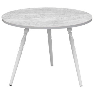 Стол журнальный Ирбис (D600 столешница 16 мм цв.Люкс) бетон светлый