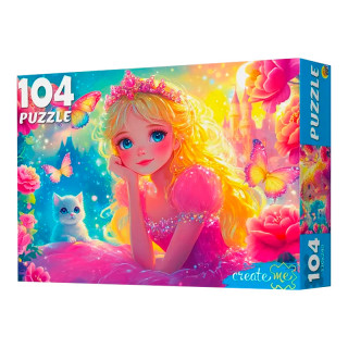 Пазл 104 эл. "ПРИНЦЕССА В РОЗОВОМ ПЛАТЬЕ"