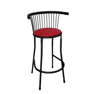 Стул барный "Альфа" многополосный (красный)
