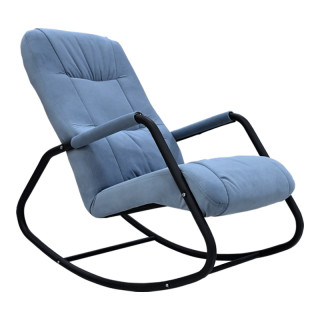Кресло-качалка Эсма цв.каркас (кзам PU) гобелен ULTRA SLATE