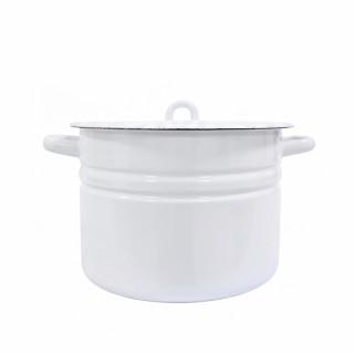 Кастрюля эмалированная цил 8,0л без рисунка