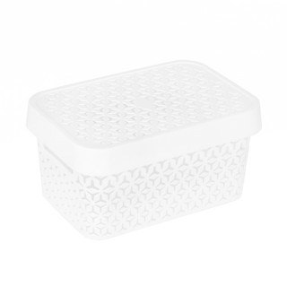 Корзина "Элемент" 5л (с крышкой)(белый)