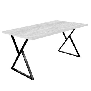 Стол Миссони (1600*800 столешница 16 мм цв.Люкс) цемент светлый