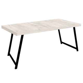 Стол "Арзу" (1800х800 столешница F цв.Люкс) Дуб крафт белый