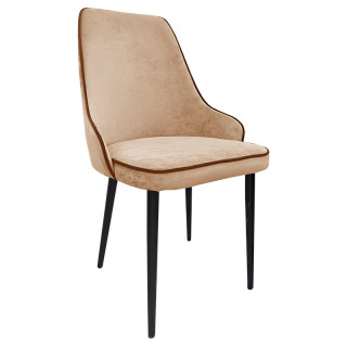 Стул Дарио (спинка пласт.) с кант. цв.каркас (гоб.stock (только Velutto, Dream, Ultra)) бежевый