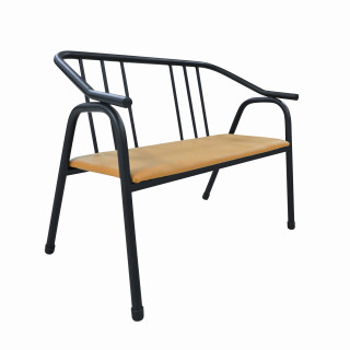 Скамья "Прага" (2 мест.1 м.эл.гоб/кзам) кзам какао